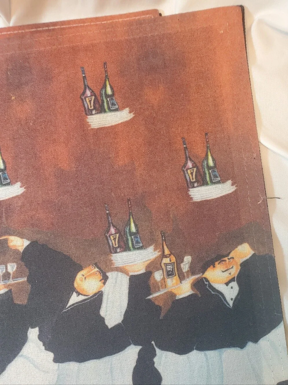 Jennifer Garant Vintage Style Fat Wine Waiters Printed Cloth Placemats, Set Of 6